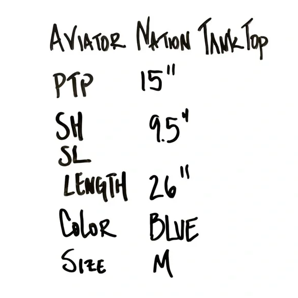 Aviator Nation Women’s‎ Medium Lightning Bolt Tank Top Blue USA Made - Picture 6 of 6